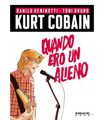 La cover del fumetto Kurt Cobain. Quando ero un alieno La copertina del libro a fumetti Kurt Cobain. Quando ero un alieno