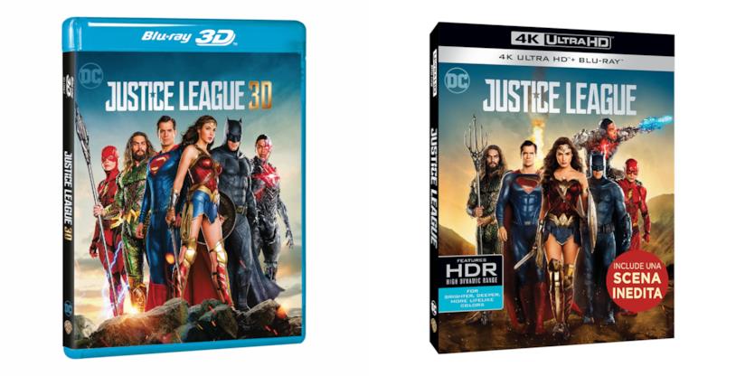 Justice League in Blu-ray 3D e 4K Ultra HD Le edizioni Blu-ray 3D e 4K Ultra HD di Justice League