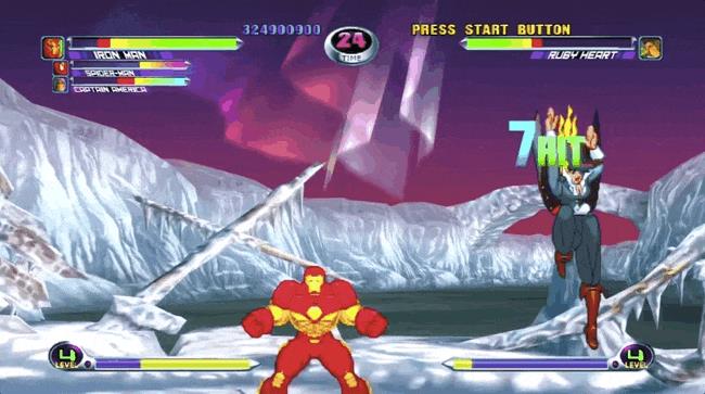 Cannone protonico in Marvel Vs. Capcom 2 GIF del cannone protonico in Marvel Vs. Capcom 2