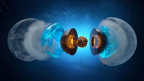 Scoperto il ghiaccio superionico, nuova forma dell'acqua Una rappresentazione dei corpi celesti Urano e Nettuno