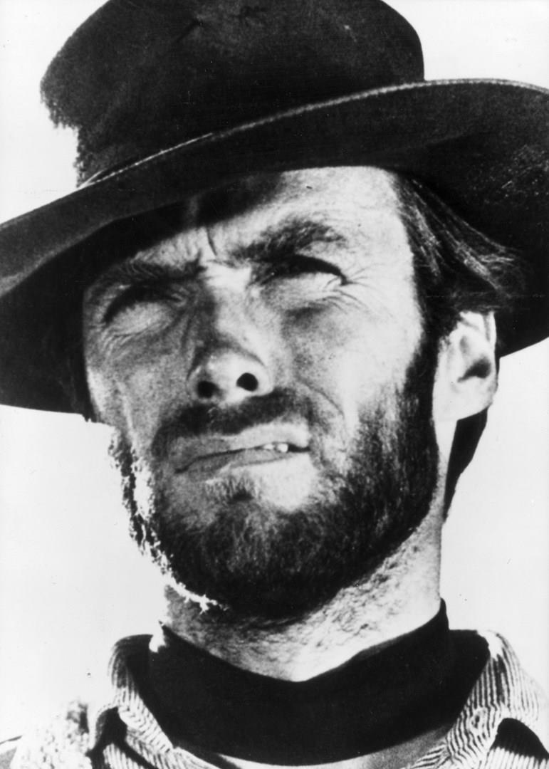 Clint Eastwood Clint Eastwood in primo piano in un film di Leone