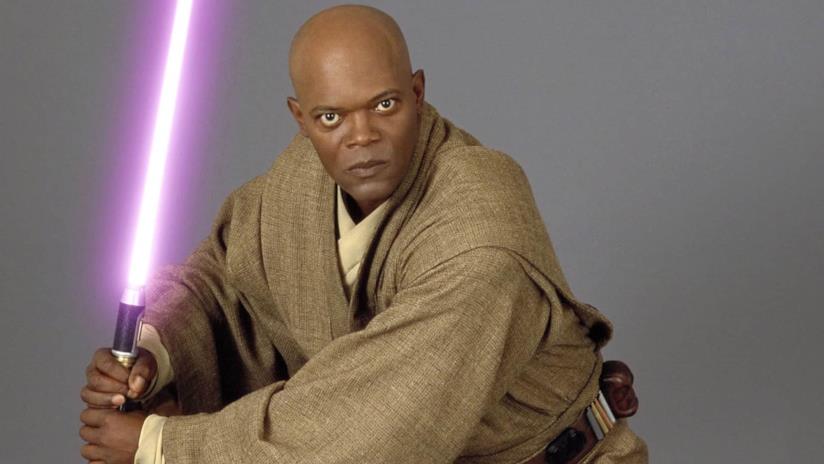Samuel L. Jackson è davvero certo che Mace Windu sia ancora vivo Un primo piano dell'attore Samuel L. Jackson nei panni di Mace Windu