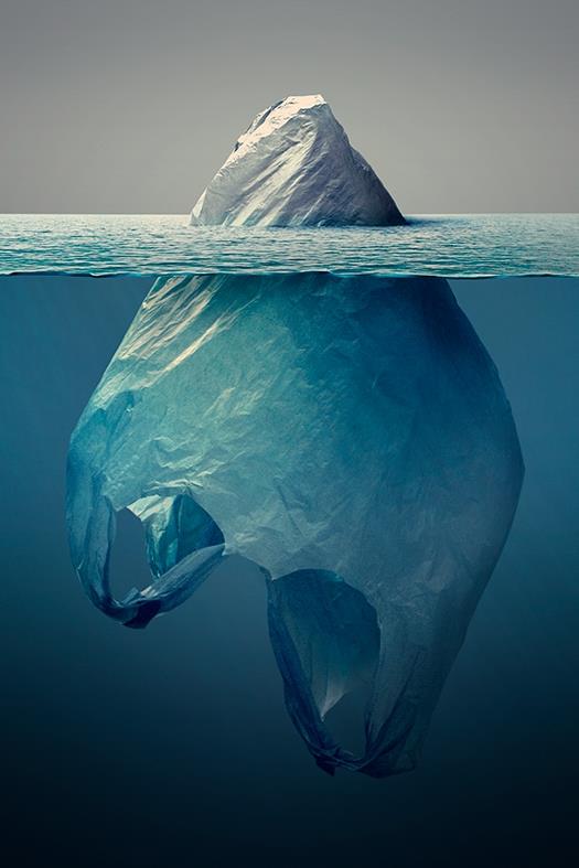Iceberg Plastico di Jorge Gamboa L'illustrazione di Jorge Gamboa intitolata Iceberg Plastico