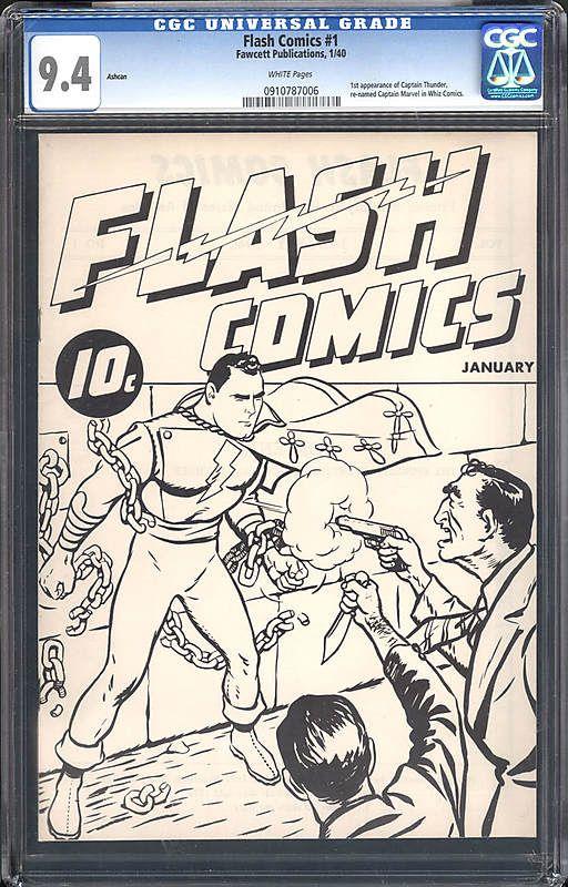 Flash Comics #1 viene pubblicato in tiratura limitata e in bianco e nero Flash Comics #1 nell'involucro da collezione, con i vari rating per i collezionisti