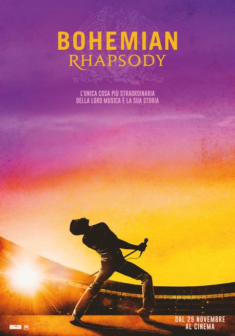 Bohemian Rhapsody, dal 29 novembre al cinema Poster italiano di Bohemian Rhapsody