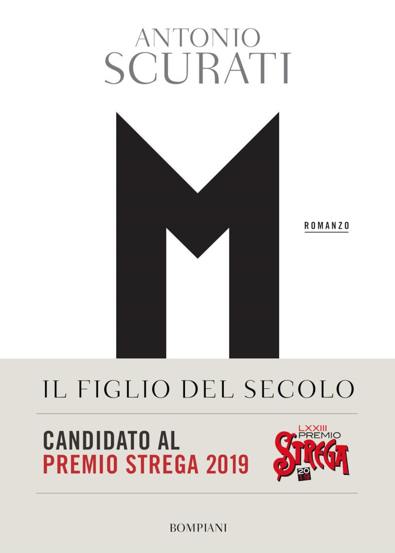 M. Il figlio del secolo Una grande M stilizzata su fondo bianco