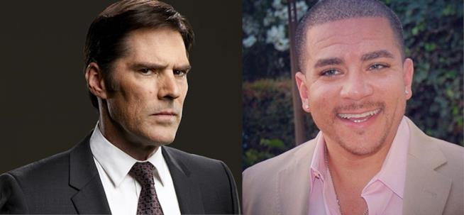 Thomas Gibson e Virgil Williams, rispettivamente attore e sceneggiatore di Criminal Minds Thomas Gibson e Virgil Williams, attore e sceneggiatore di Criminal Minds