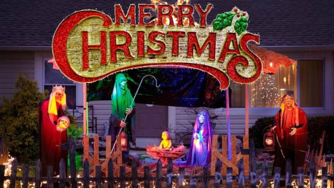 Per festeggiare il Natale, un uomo americano ha allestito un presepe in chiave zombie La natività in chiave zombie di Jason Dixon