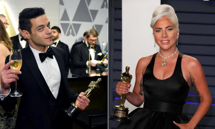 Lady Gaga e Rami Malek censurati dalla Cina Collage tra Lady Gaga e Rami Malek