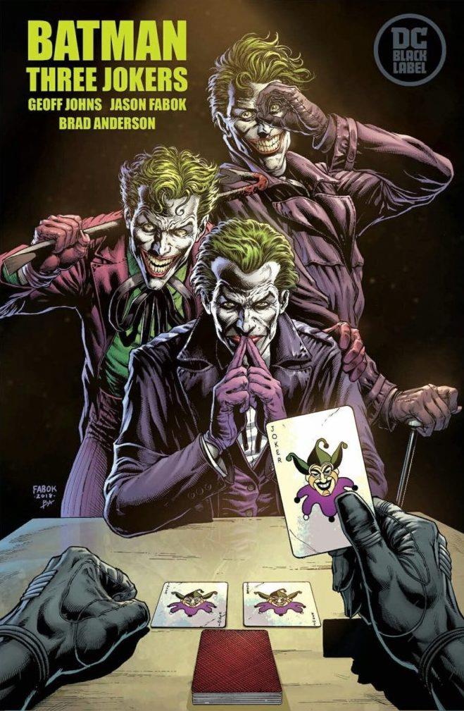 Promo art della miniserie Three Jokers Promo art di Three Jokers