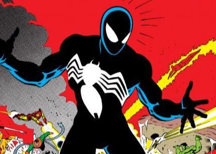 Le origini segrete di Venom: donna e creato da un fan Cover di Secret wars #8 con il costume nero di Spider-Man