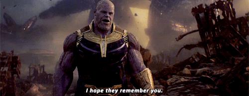 Thanos in Avengers: Infinity War Thanos parla a Iron Man in Infinity War