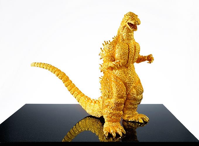 Godzilla statua d'oro Godzilla 60esimo anniversario statua in oro