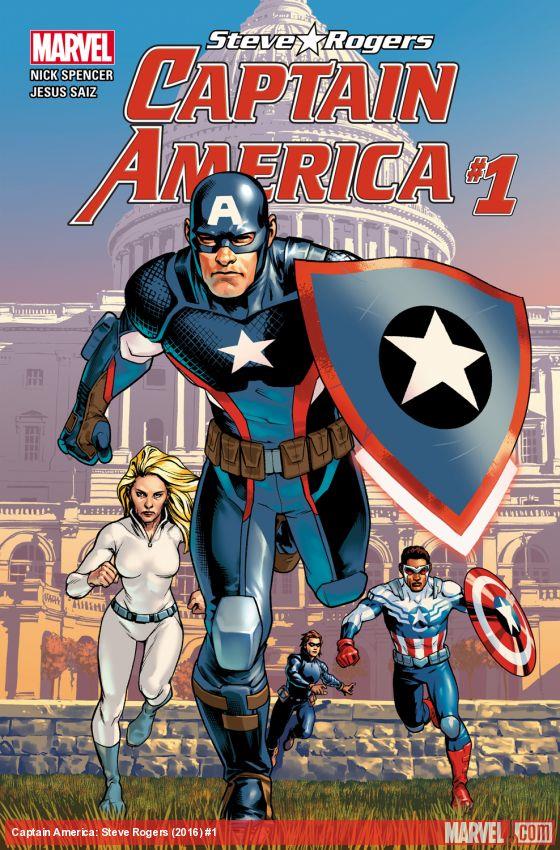 Steve Rogers torna a vestire i panni di Capitan America La cover del primo nimero di Capitan America: Steve Rogers