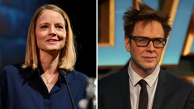 L'attacco di Jodie Foster ai film di supereroi e la risposta di James Gunn Jodie Foster e James Gunn ritratti in due occasioni ufficiali
