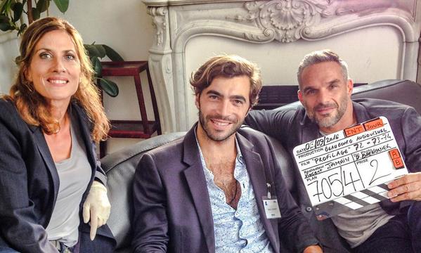 Gian Marco Tavani è il nuovo ingresso di Profiling 7 Gian Marco Tavani con Philipe Bas sul set di Profiling