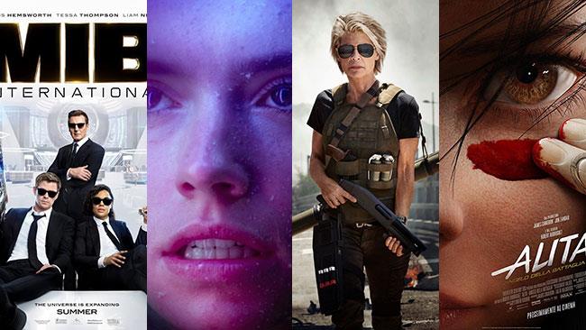 Un anno di fantascienza: i film da non perdere nel 2019 Poster e immagini di Men in Black 4, Star Wars IX, Terminator 6, Alita - Angelo della battaglia
