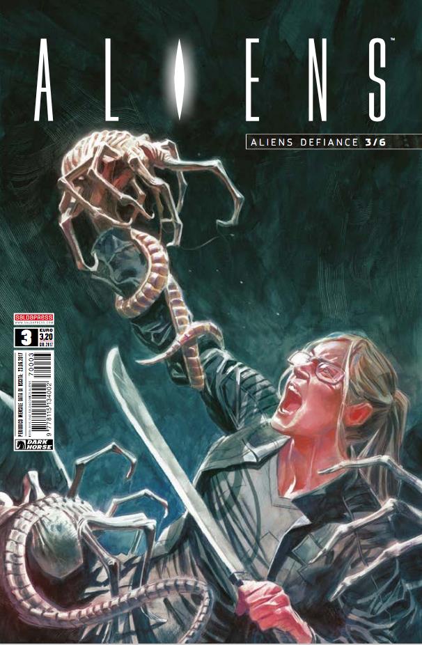 Aliens: Defiance, la Hollis contro i Facehugger Cover di Aliens: Defiance #3