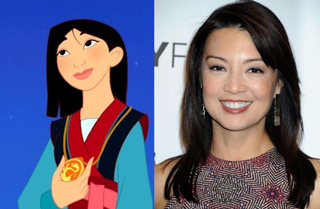 Ming-Na Wen nel remake di Mulan Mulan e Ming-Na Wen