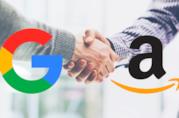 Google e Amazon mettono fine alla disputa sui servizi di streaming Immaginaria stretta di mano tra Google e Amazon
