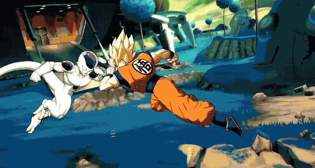 Dragon Ball FighterZ, i Saiyan scatenano i loro poteri in un nuovo video Un combattimento in GIF per Dragon Ball FighterZ