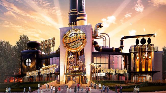 Il ristorante ispirato a Willy Wonka L'esterno del ristorante The Toothsome Chocolate Factory & Savory Feast Emporium