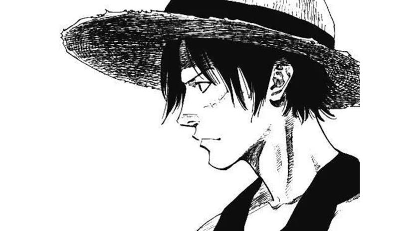 Takehiko Inoue di Slam Dunk disegna Rufy di One Piece Monkey D. Rufy di One Piece disegnato da Takehiko Inoue