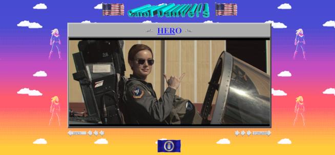 Il sito ufficiale di Captain Marvel è in pieno stile anni '90 Screen del sito ufficiale di Captain Marvel