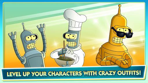 Futurama: Wolds of Tomorrow e gli outfit di Bender Bender normale, in uniforme da cuoco e in versione dorata