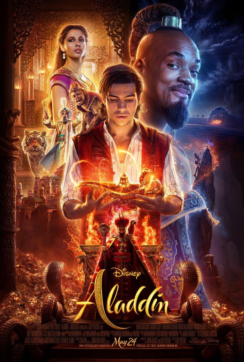 Aladdin - Official Poster I protagonisti di Aladdin nel poster ufficiale del film