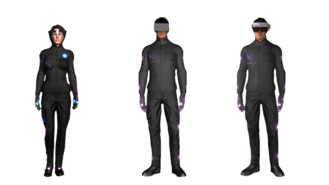 È in arrivo la prima tuta per la realtà virtuale Tre modelli di tuta per realtà virtuale HoloSuit