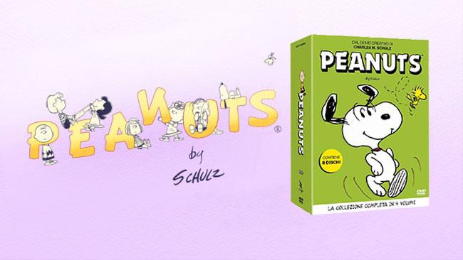 Peanuts Deluxe Collection: la recensione della collezione DVD italiana Il logo Peanuts e il cofanetto con la collezione DVD italiana