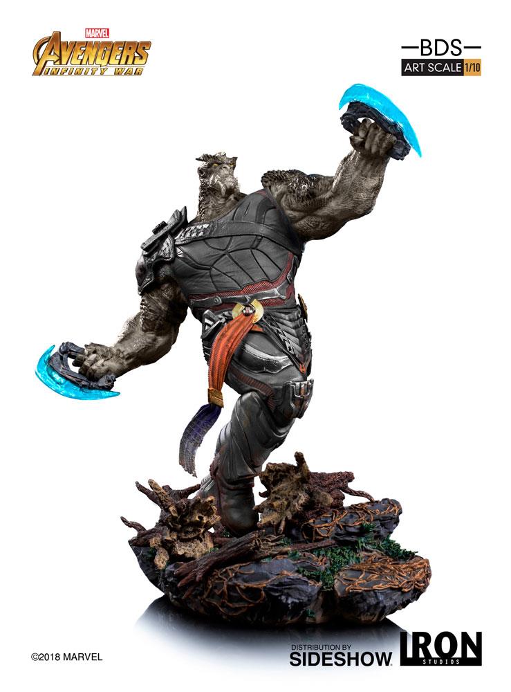 La statuetta di Cull Obsidian prodotta da Sideshow Cull Obsidian, personaggio di Avengers: Infinity War