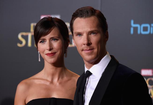 Benedict Cumberbatch e Sophie Hunter hanno avuto il loro secondo figlio Primo piano di Benedict Cumberbatch e di sua moglie Sophie Hunter