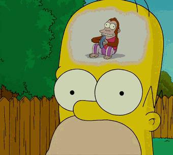 Homer Simpons e la scimmietta nel cervello La scimmia nel cervello di Homer Simposon
