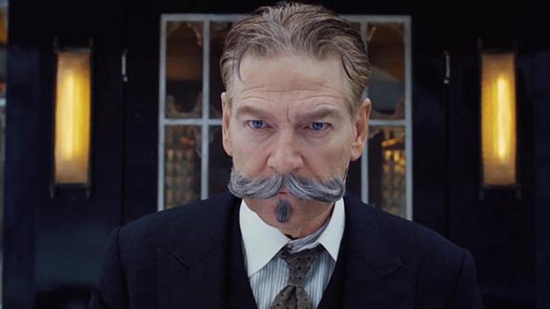 I nuovi baffi di Poirot spiegati da Kenneth Branagh I baffi di Poirot nel film Assassinio sull'Orient Express del 2017