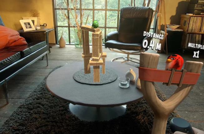 Angry Birds First Person Slingshot Angry Birds in realtà aumentata