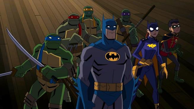 Warner Bros. annuncia il primo film animato con protagonisti Batman e le Tartarughe Ninja Batman e i suoi alleati insieme alle Tartarughe Ninja