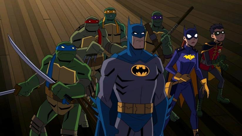 Warner Bros. annuncia il primo film animato con protagonisti Batman e le Tartarughe Ninja Batman e i suoi alleati insieme alle Tartarughe Ninja