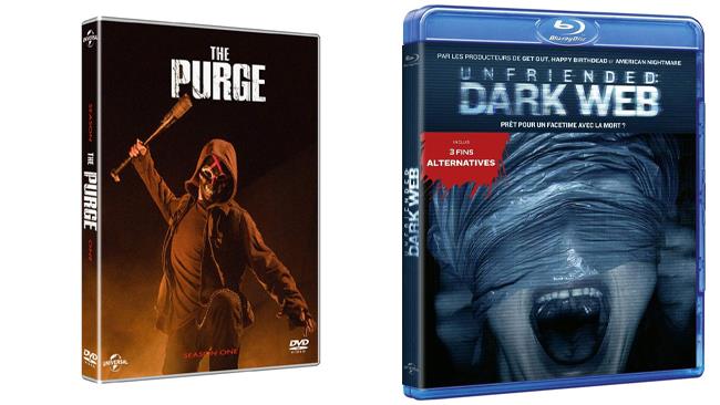 Unfriended: Dark Web e The Purge - Stagione 1 nei formati DVD e Blu-ray Unfriended: Dark Web nel formato Blu-ray e The Purge - Stagione 1 nel formato DVD