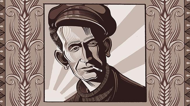 La copertina del fumetto La ballata di Woody Guthrie La cover del fumetto di Nick Hayes