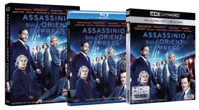 Assassinio sull'Orient Express: le edizioni Home Video italiane DVD, Blu-ray e Blu-ray 4K Ultra-HD di Assassinio sull'Orient Express