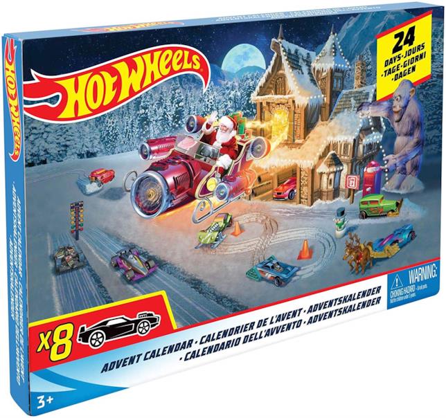 Macchinine su pista nel calendario dell'avvento di Hot Wheels Il calendario dell'avvento di Hot Wheels