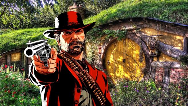 In Red Dead Redemption 2 è presente un easter egg de Il Signore degli Anelli Arthur Morgan posa davanti a casa Baggins!