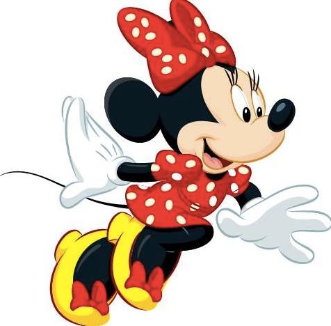 Minnie Mouse Minnie Mouse mentre sta correndo