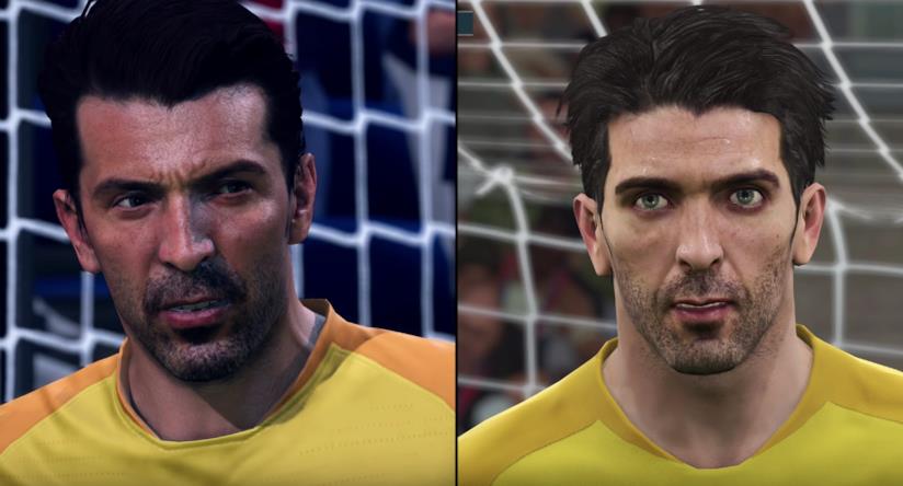 FIFA 19 e PES 2019 a confronto in un video Gianluigi Buffon in FIFA 19 e PES 2019