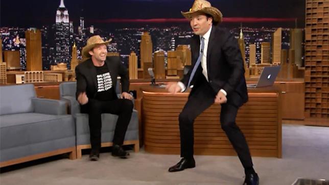 Jimmy Fallon e Hugh Jackman Jimmy Fallon e Hugh Jackman al The Tonight Show