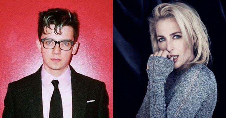 Asa Butterfield e Gillian Anderson Asa Butterfield e Gillian Anderson, protagonisti di Sex Education