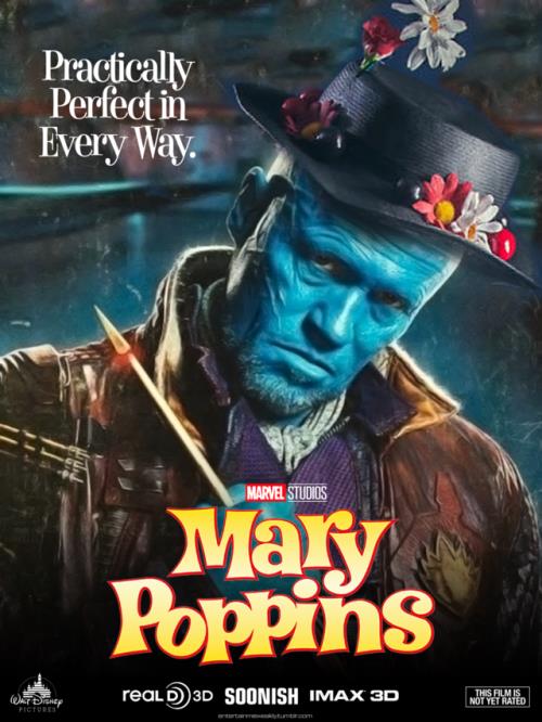 Yondu è Mary Poppins nel poster fan made Michael Rooker è Yondu Poppins
