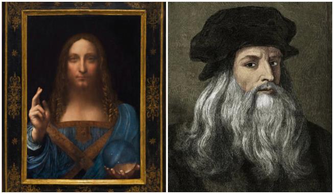 Salvator Mundi è l'opera più costosa di sempre Un collage tra Leonardo da Vinci e Salvator Mundi